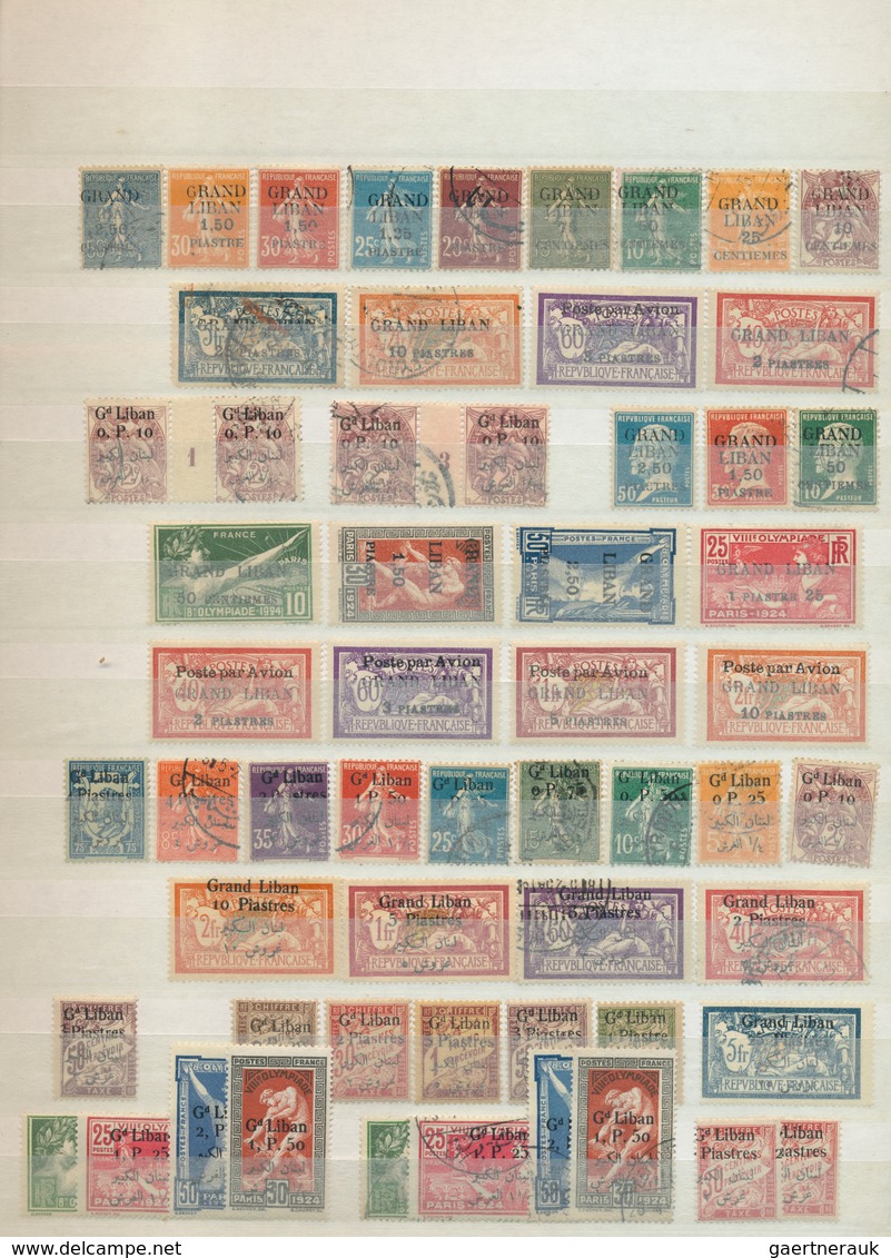 Libanon: 1924/1965, Used And Mint Collection On A Stockbook, From An Impressive Section French Perio - Líbano