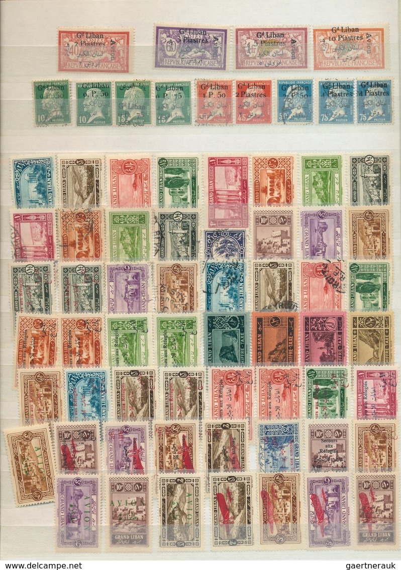 Libanon: 1924/1965, Used And Mint Collection On A Stockbook, From An Impressive Section French Perio - Líbano