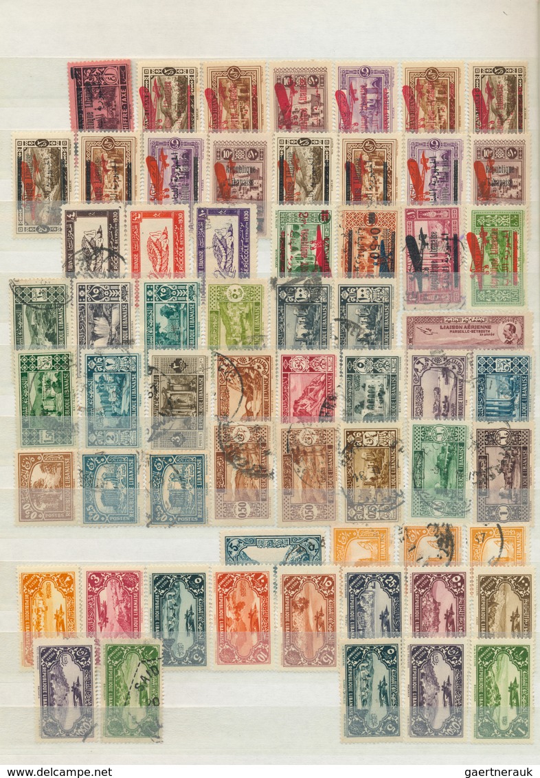 Libanon: 1924/1965, Used And Mint Collection On A Stockbook, From An Impressive Section French Perio - Líbano