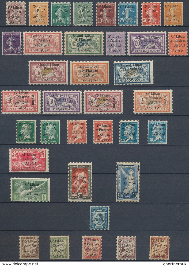 Libanon: 1924-1945: Mint Collection Of Almost All Stamps Issued, Without The Major Rarities, But In - Liban