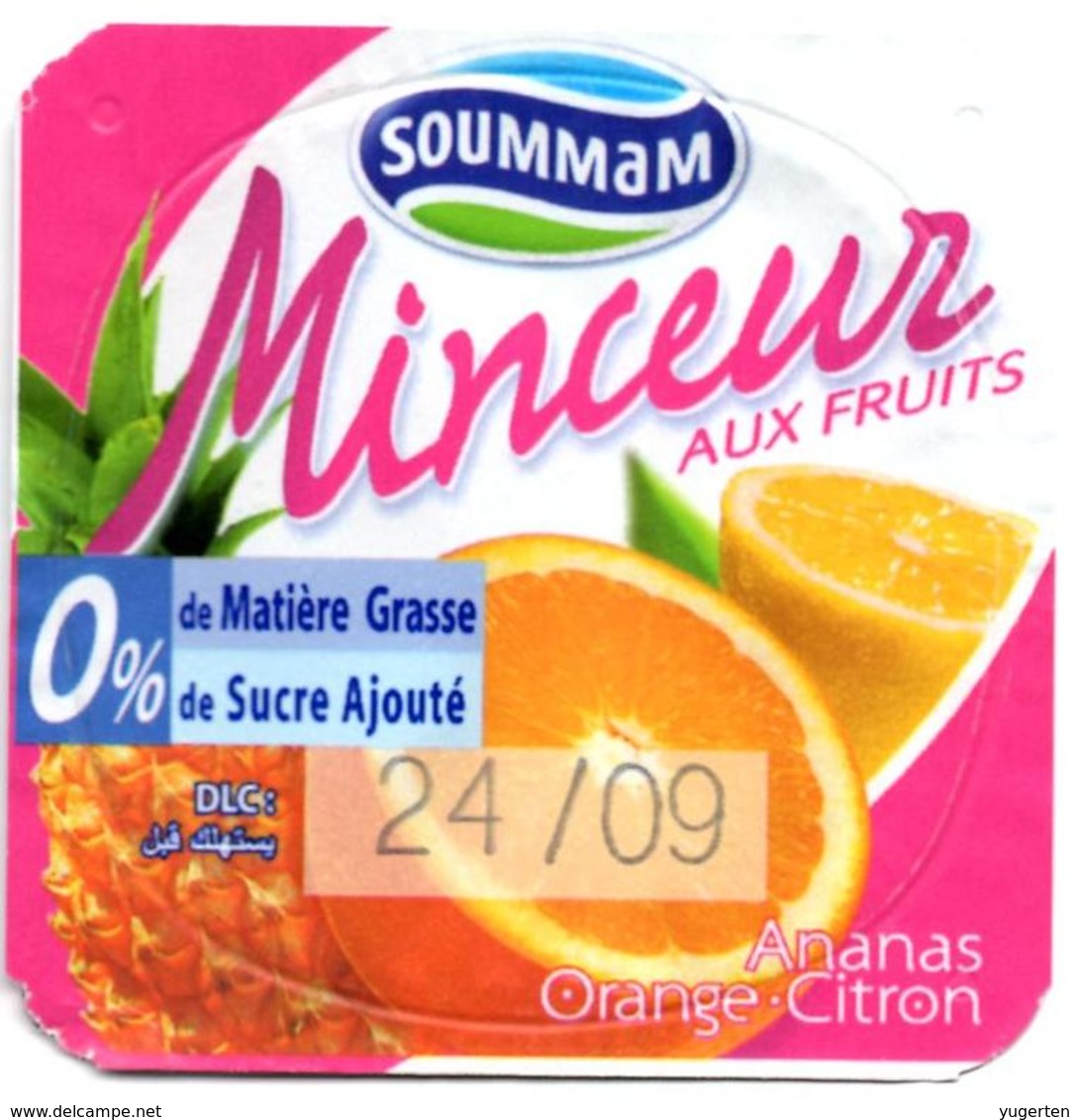 Opercule Cover Yaourt Yogurt " Soummam " MINCEUR Orange Lemon Yoghurt Yoghourt Yahourt Yogourt - Opercules De Lait