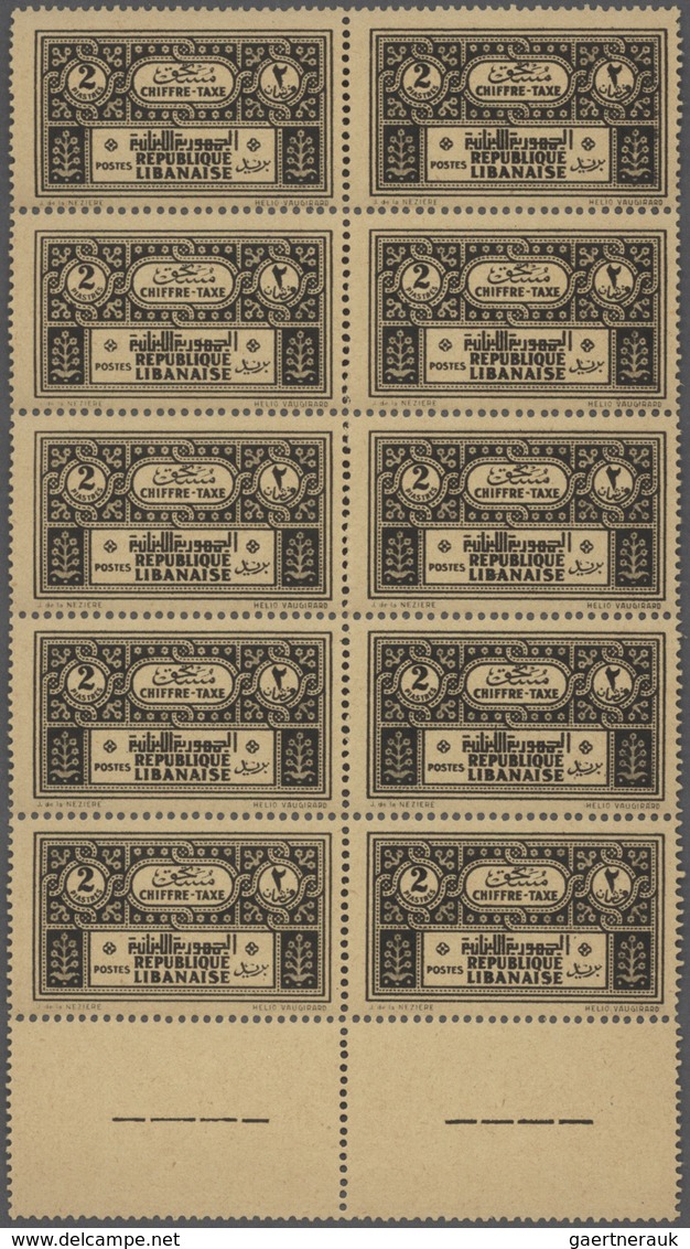 Libanon - Portomarken: 1931/1940, U/m Assortment Of (larger) Units: Maury No. 29 (20), 30 (50), 31 ( - Liban