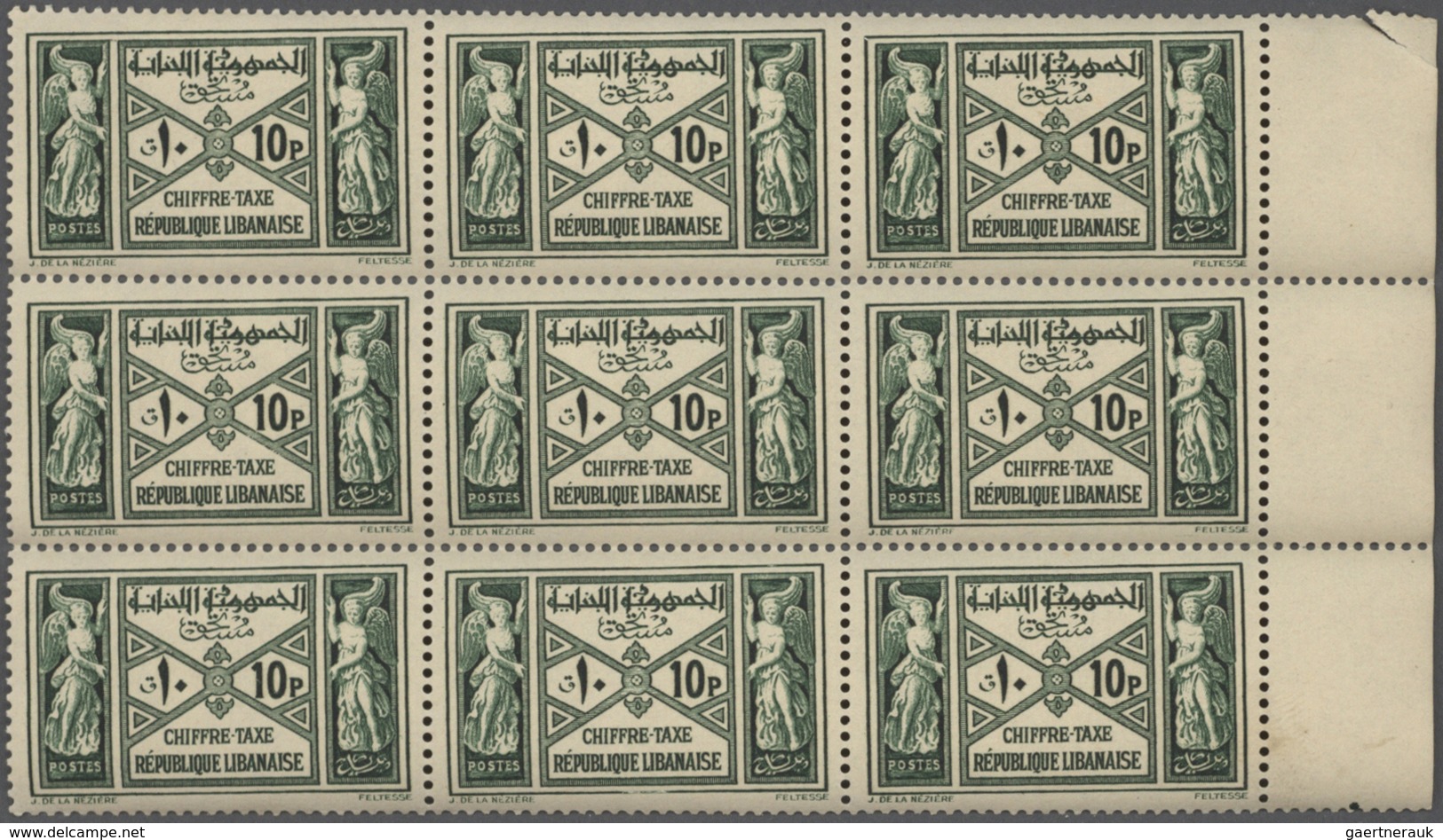 Libanon - Portomarken: 1931/1940, u/m assortment of (larger) units: Maury no. 29 (20), 30 (50), 31 (