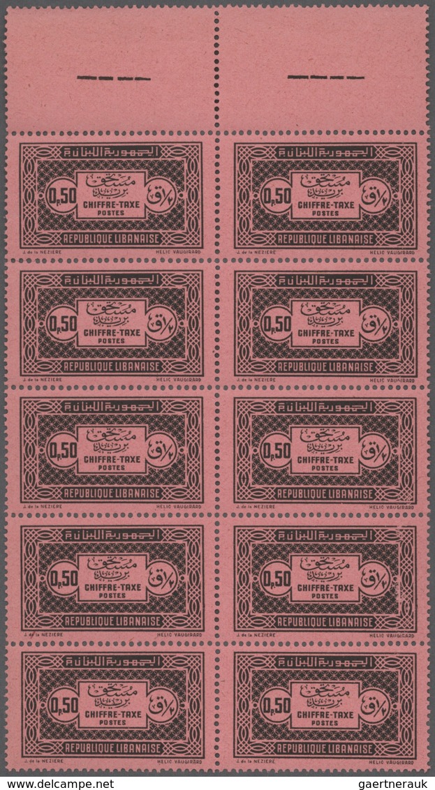 Libanon - Portomarken: 1931/1940, u/m assortment of (larger) units: Maury no. 29 (20), 30 (50), 31 (
