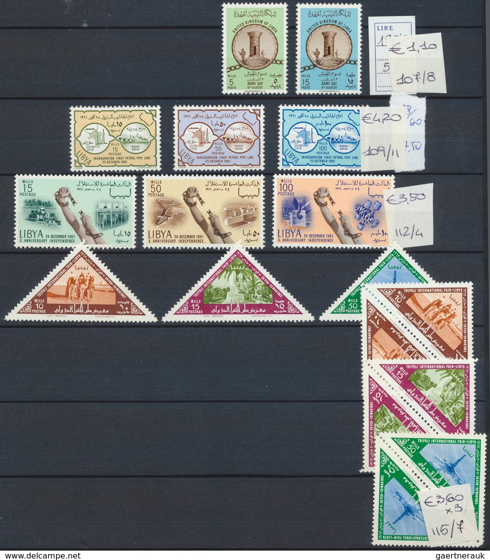 Libyen: 1955/1985 (ca.), Collection In Stockbook With Many Complete Sets Incl. Definitives, Imperfor - Libia