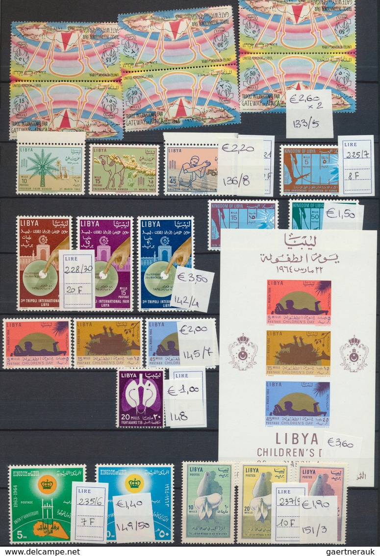 Libyen: 1955/1985 (ca.), Collection In Stockbook With Many Complete Sets Incl. Definitives, Imperfor - Libye