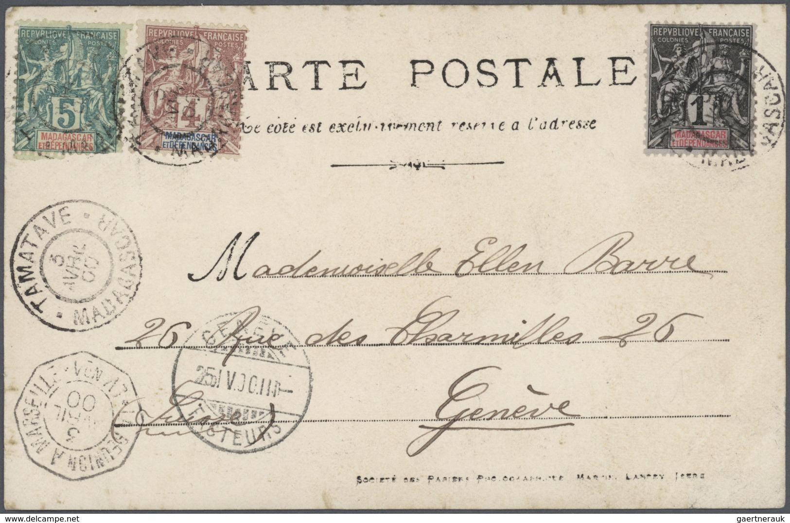Madagaskar: 1889/1910 (ca.), Madagascar/Dependencies, comprehensive collection in a binder, comprisi