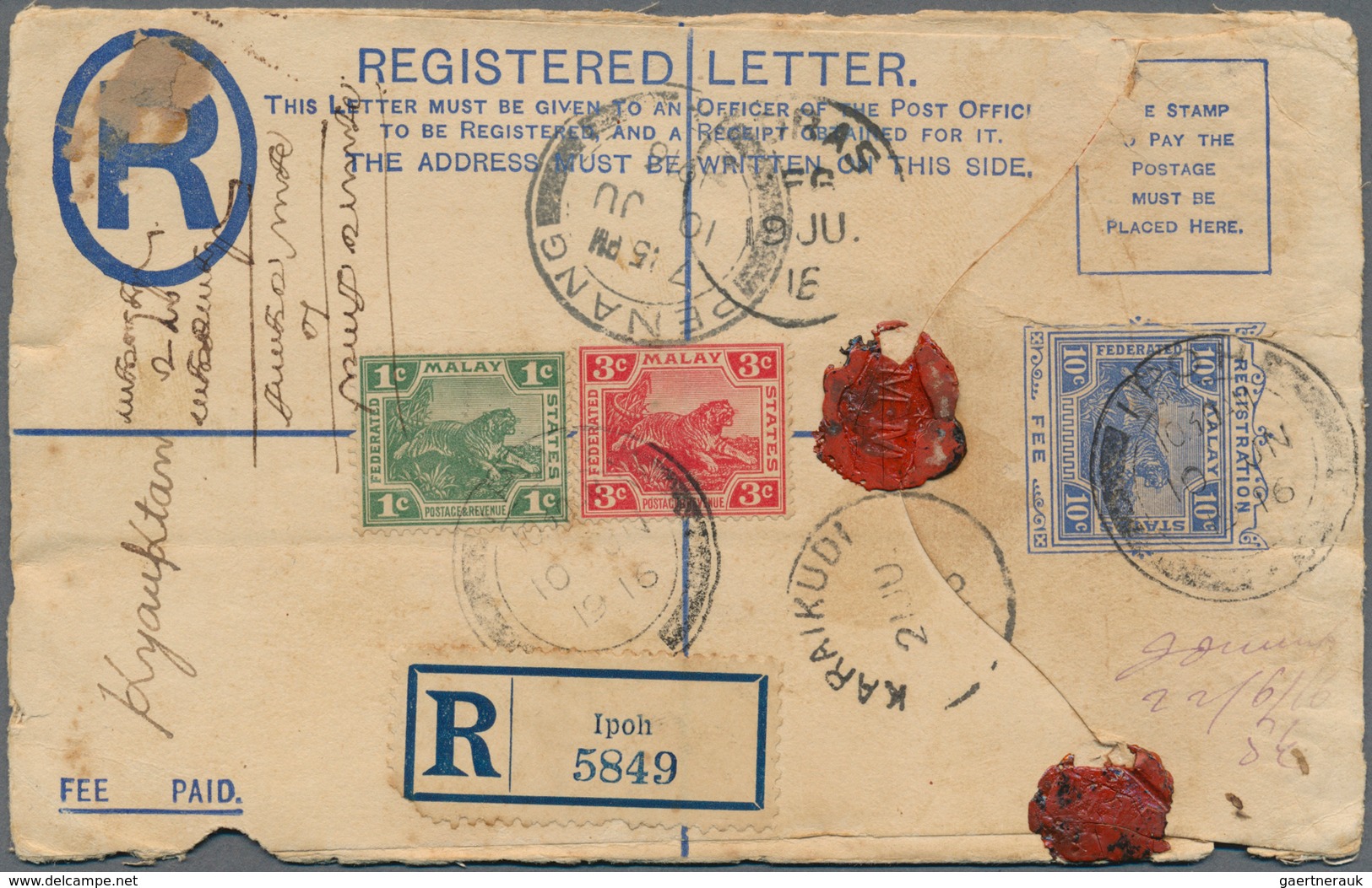 Malaiische Staaten: 1880's-1960's, More Than 100 Covers, Postcards And Postal Stationery Items From - Federated Malay States