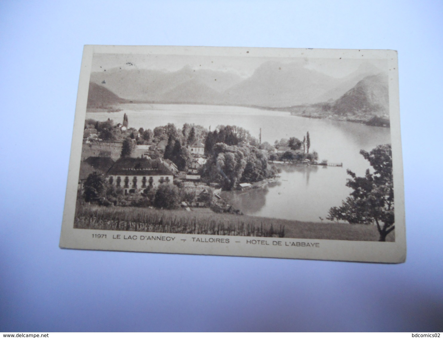 74 HAUTE SAVOIE CARTE ANCIENNE EN N/BL DE 1931 LAC D'ANNECY TALLOIRES HOTEL L'ABBAYE N°11971 EDIT BRAUN - Talloires