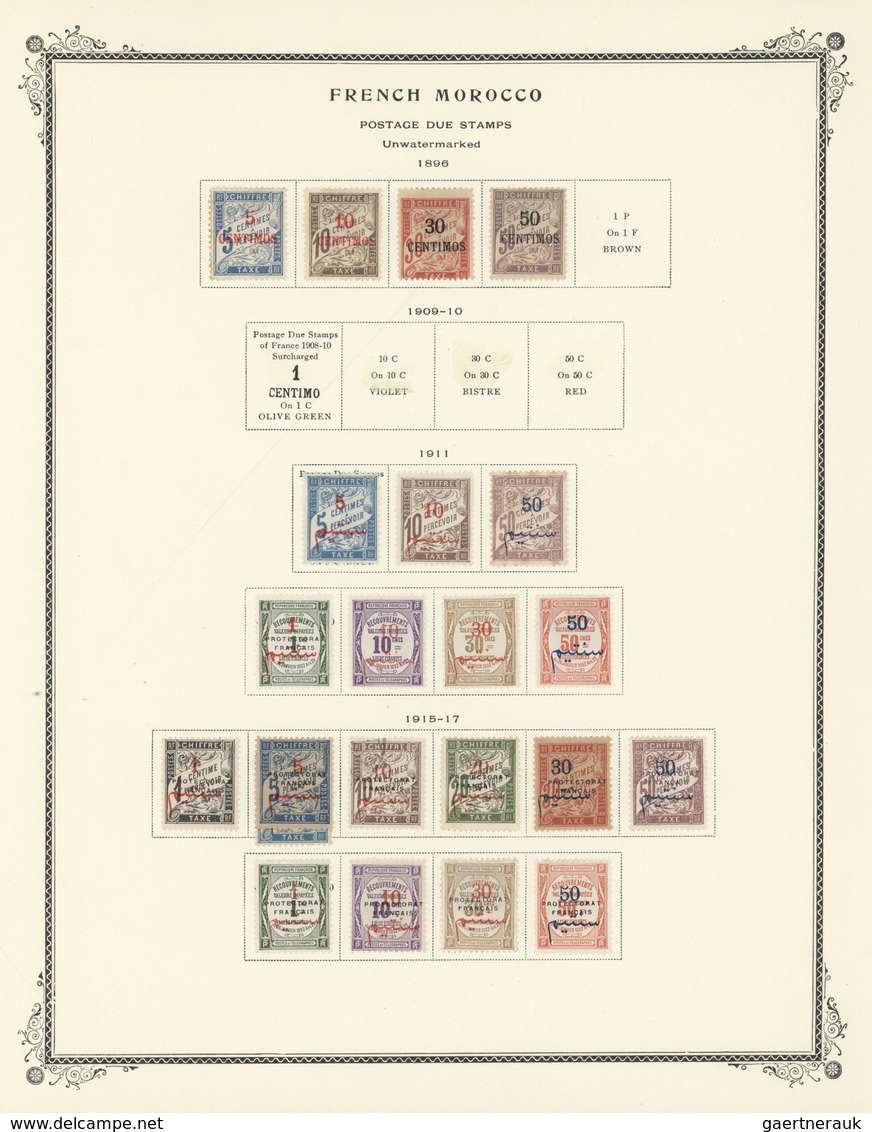 Marokko: 1891/1960, Mint And Used Collection On Album Pages Incl. Overprints, Definitive Sets, Comme - Cartas & Documentos