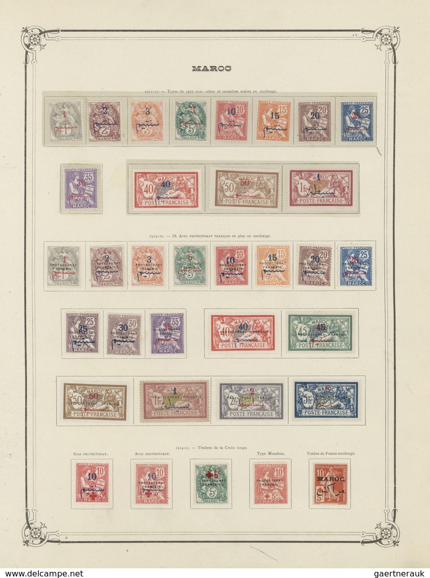 Marokko: 1891/1972, French P.O./Protectorate/Tangier, Splendid Mint Collection On Yvert Album Pages - Cartas & Documentos