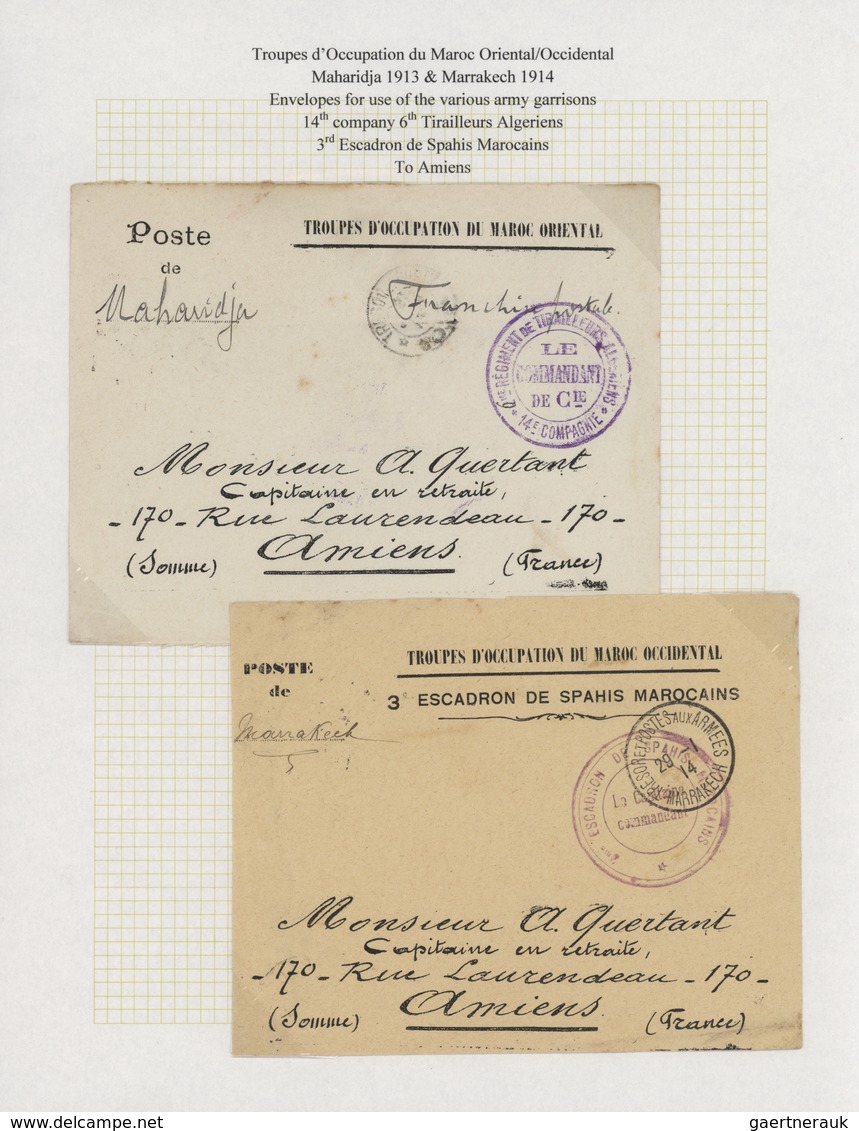 Marokko: 1895/1950 (ca.), POSTAL HISTORY/CULTURE OF MOROCCO, A Magnificient Collection Of Apprx. 1.4 - Cartas & Documentos