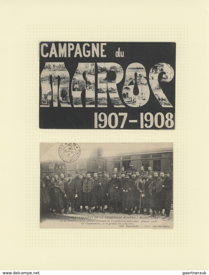 Marokko: 1895/1950 (ca.), POSTAL HISTORY/CULTURE OF MOROCCO, A Magnificient Collection Of Apprx. 1.4 - Cartas & Documentos