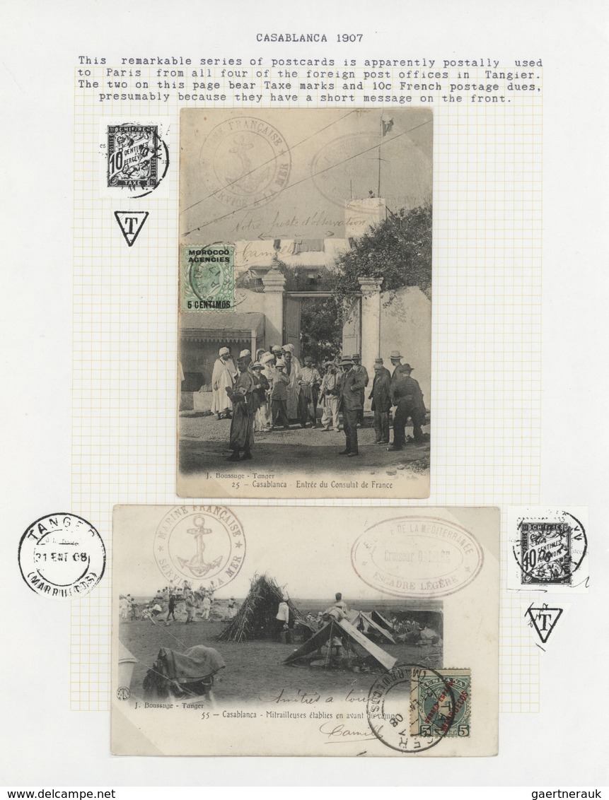 Marokko: 1895/1950 (ca.), POSTAL HISTORY/CULTURE OF MOROCCO, A Magnificient Collection Of Apprx. 1.4 - Cartas & Documentos