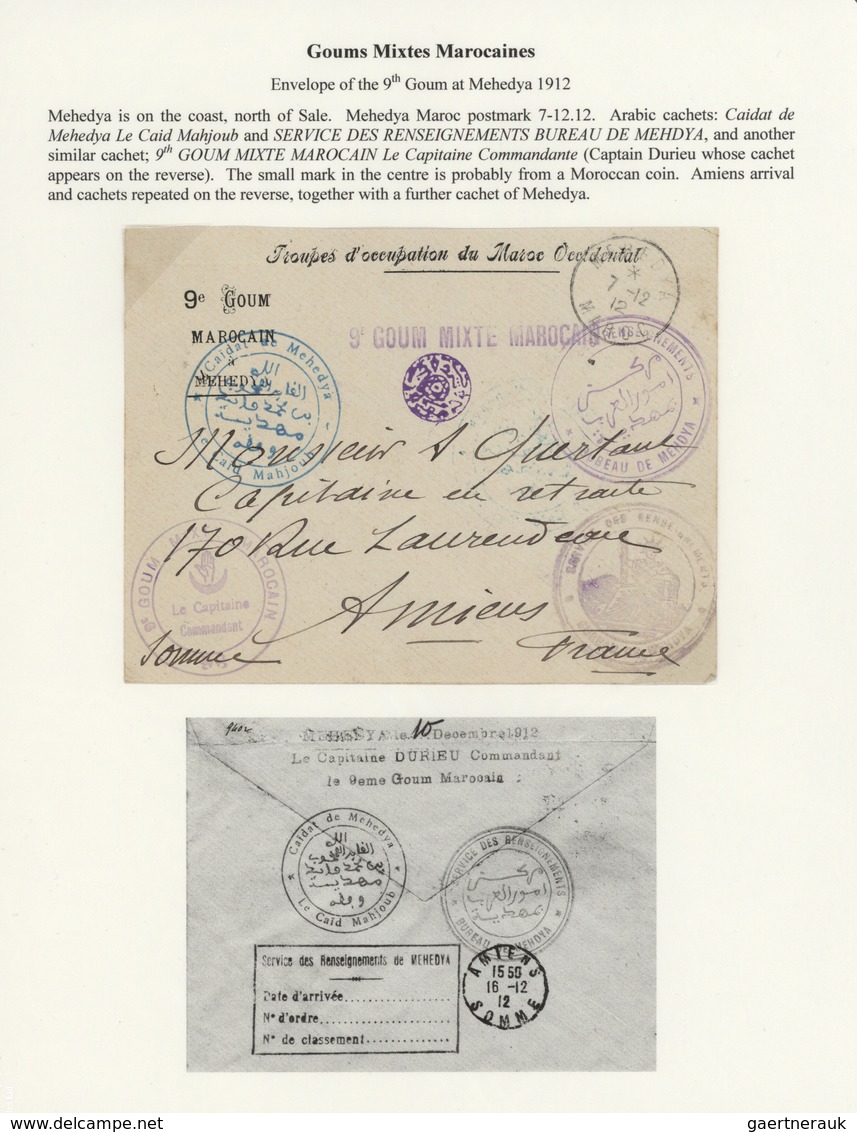 Marokko: 1895/1950 (ca.), POSTAL HISTORY/CULTURE OF MOROCCO, a magnificient collection of apprx. 1.4