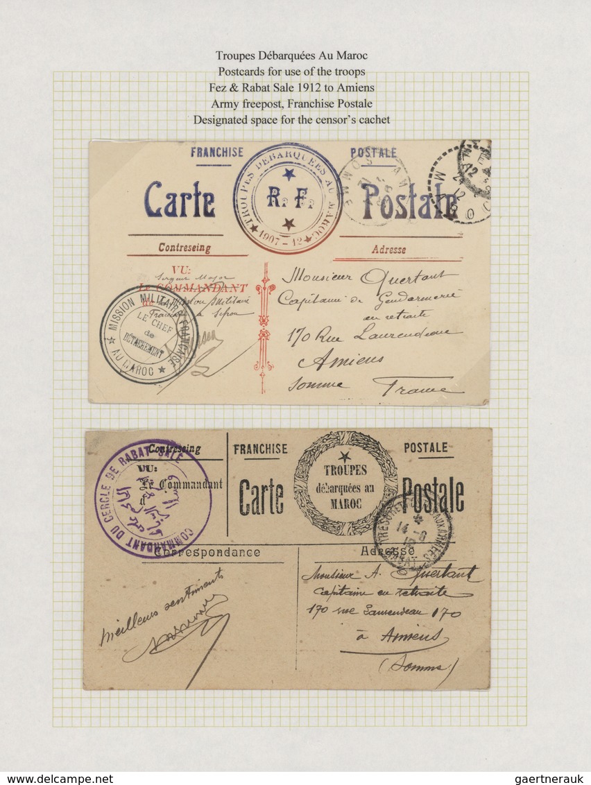 Marokko: 1895/1950 (ca.), POSTAL HISTORY/CULTURE OF MOROCCO, a magnificient collection of apprx. 1.4