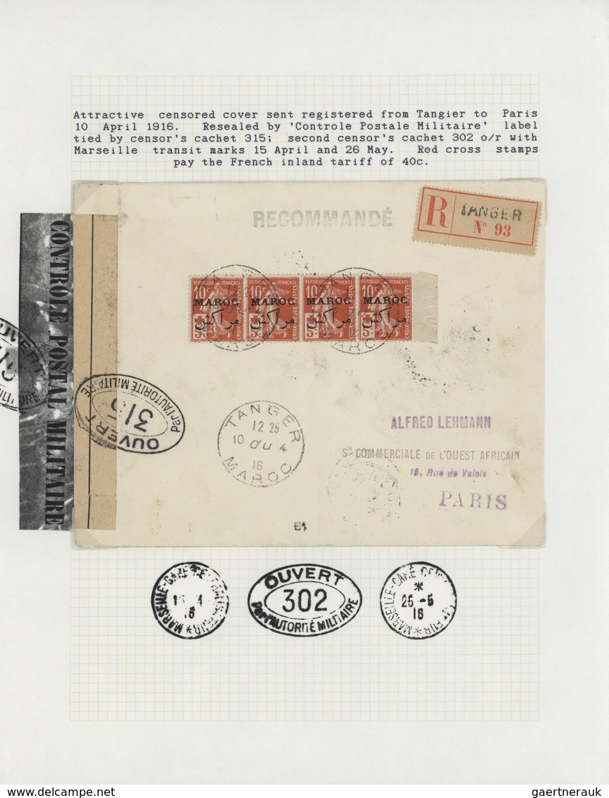 Marokko: 1895/1950 (ca.), POSTAL HISTORY/CULTURE OF MOROCCO, a magnificient collection of apprx. 1.4