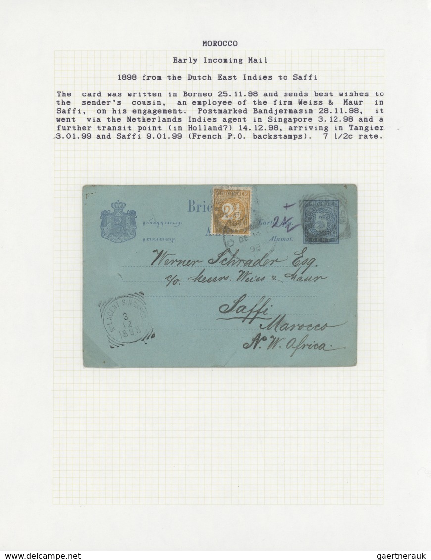 Marokko: 1895/1950 (ca.), POSTAL HISTORY/CULTURE OF MOROCCO, a magnificient collection of apprx. 1.4