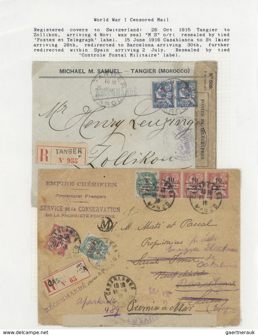 Marokko: 1895/1950 (ca.), POSTAL HISTORY/CULTURE OF MOROCCO, a magnificient collection of apprx. 1.4