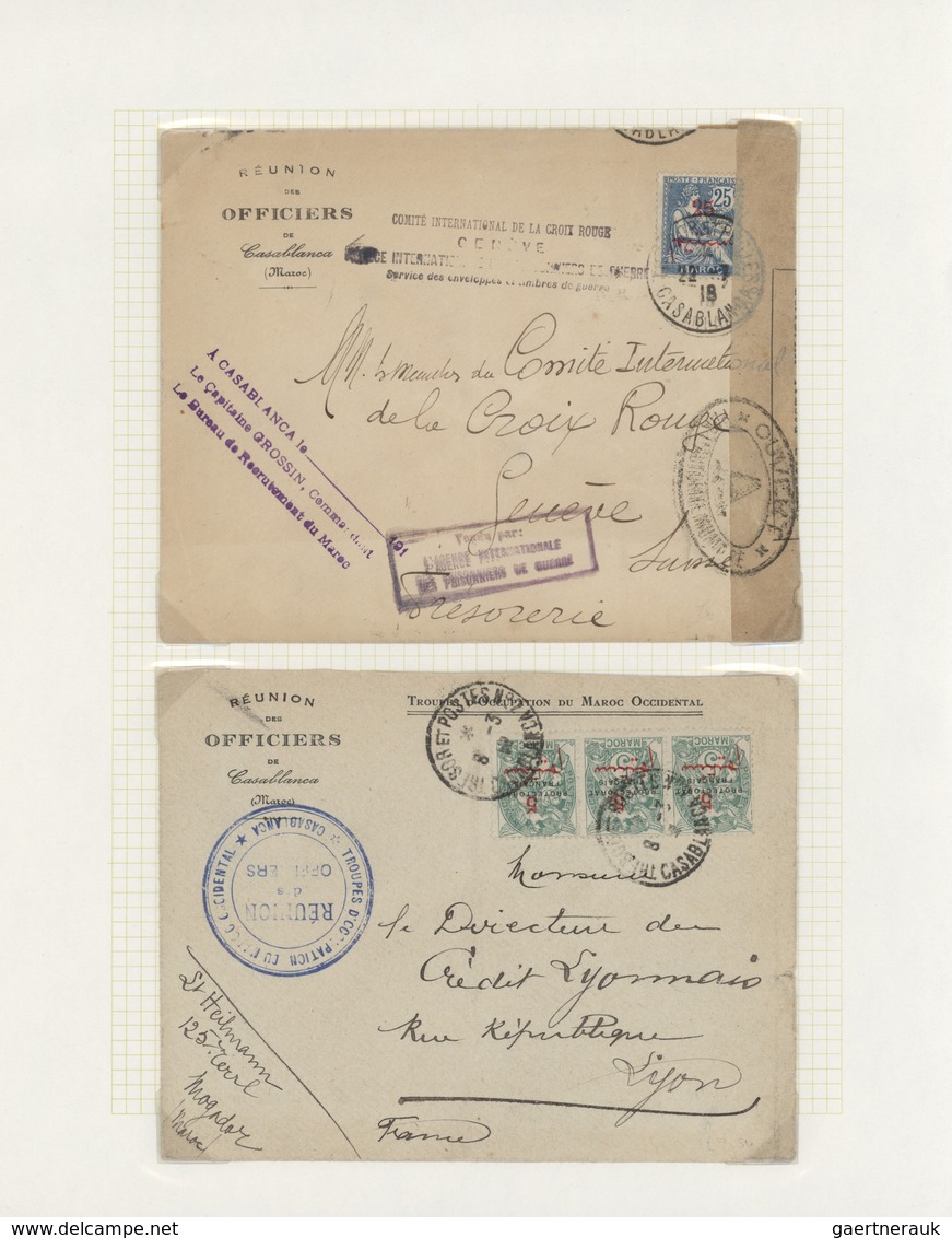 Marokko: 1895/1950 (ca.), POSTAL HISTORY/CULTURE OF MOROCCO, a magnificient collection of apprx. 1.4