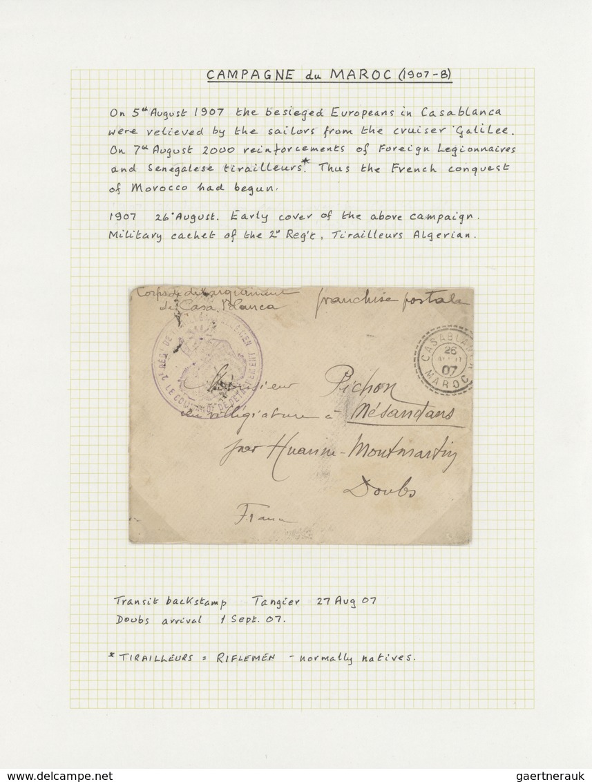 Marokko: 1895/1950 (ca.), POSTAL HISTORY/CULTURE OF MOROCCO, a magnificient collection of apprx. 1.4