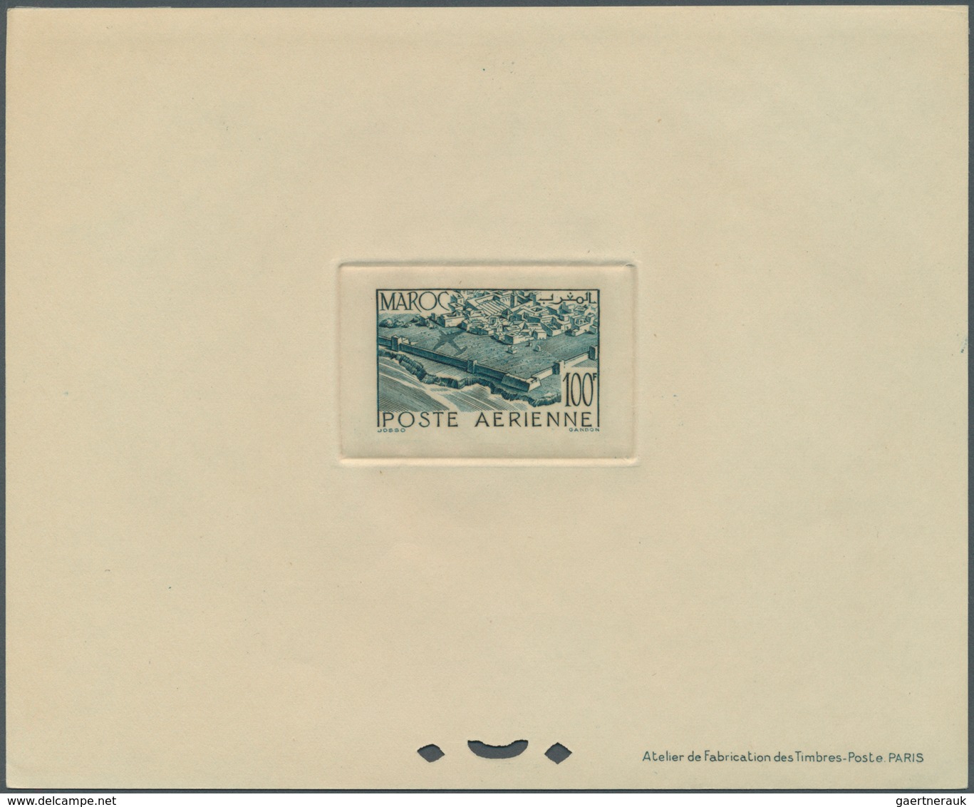 Marokko: 1945/1947, Airmails, 50fr. And 9fr. To 200fr., Six Values As Epreuve De Luxe. Maury PA57, P - Lettres & Documents