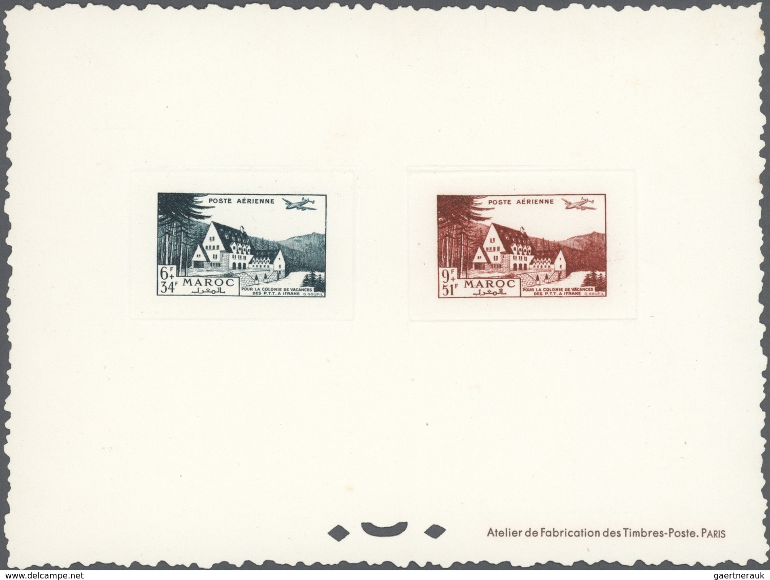 Marokko: 1945/1955, Collection Of 30 Epreuve De Luxe And Two Epreuve Collective. - Lettres & Documents