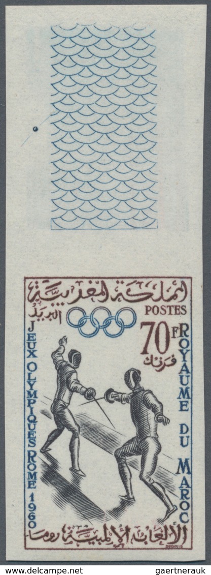 Marokko: 1955/1965, U/m Accumulation Of Apprx. 228 IMPERFORATE Stamps Incl. A Few Colour Proofs, The - Lettres & Documents