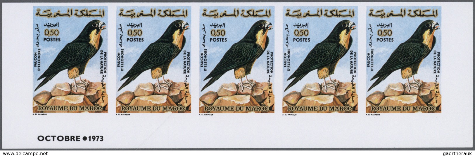 Marokko: 1973/1991, U/m Accumulation Of Apprx. 1.900 IMPERFORATE Stamps, Mainly Within Units Incl. M - Lettres & Documents