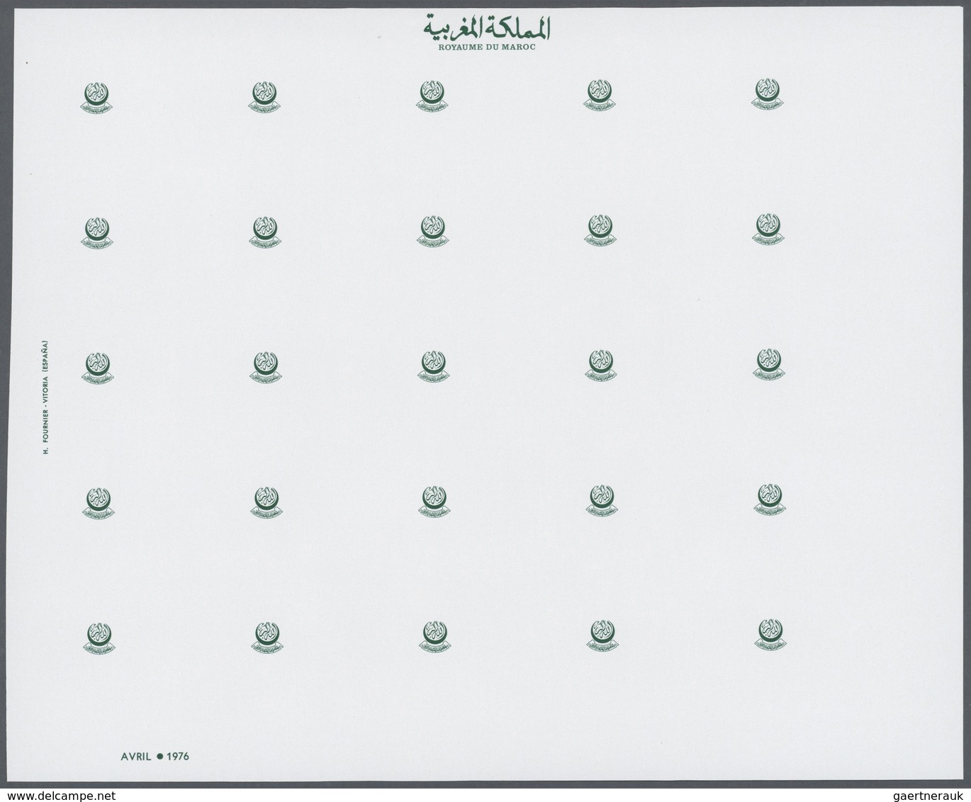 Marokko: 1976, Progressive Proofs Set Of Sheets For The Issue ISLAMIC CONFERENCE 6th ANNIVERSARY. Th - Cartas & Documentos