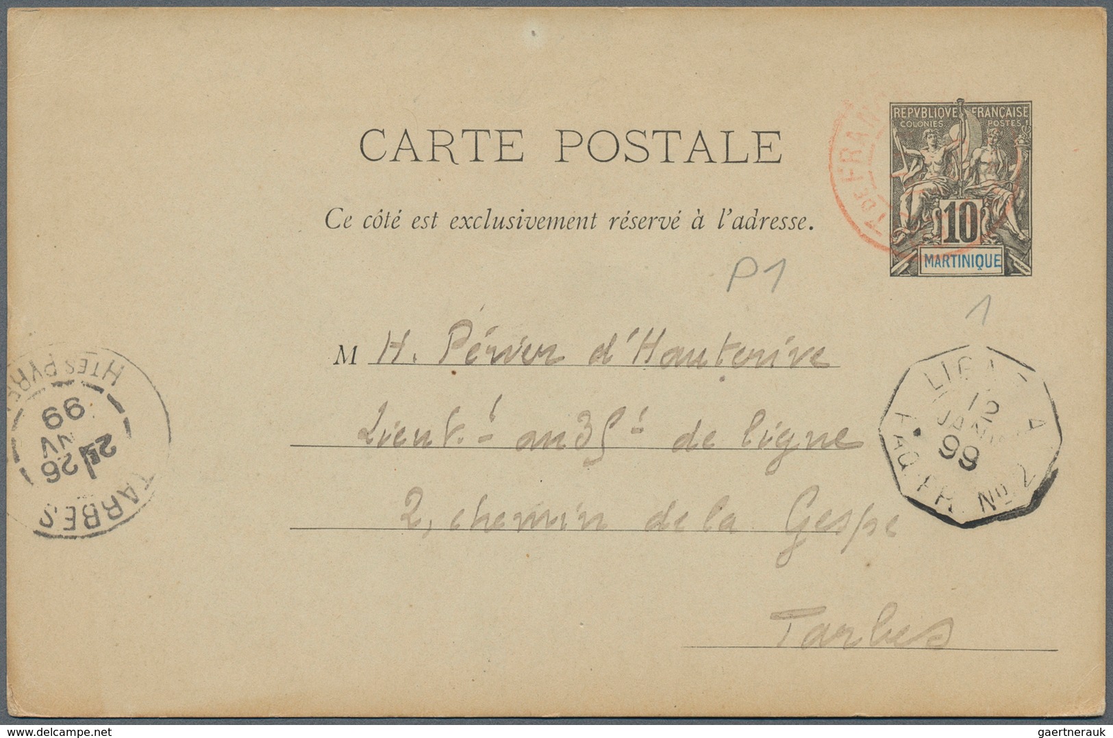 Martinique: 1822/1913, collection of apprx. 114 covers/cards/stationeries, incl. some pre-philatelic