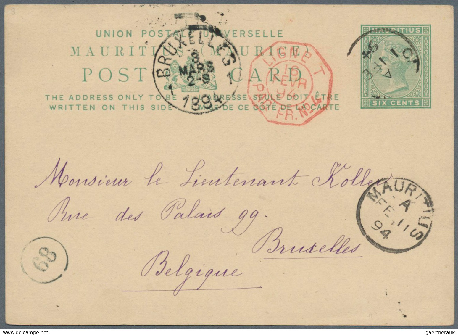 Mauritius: 1879/1920, Lot With 13 Used Postal Stationery Cards, Starting With 2 C Brown Psc (H&G 1) - Mauricio (...-1967)