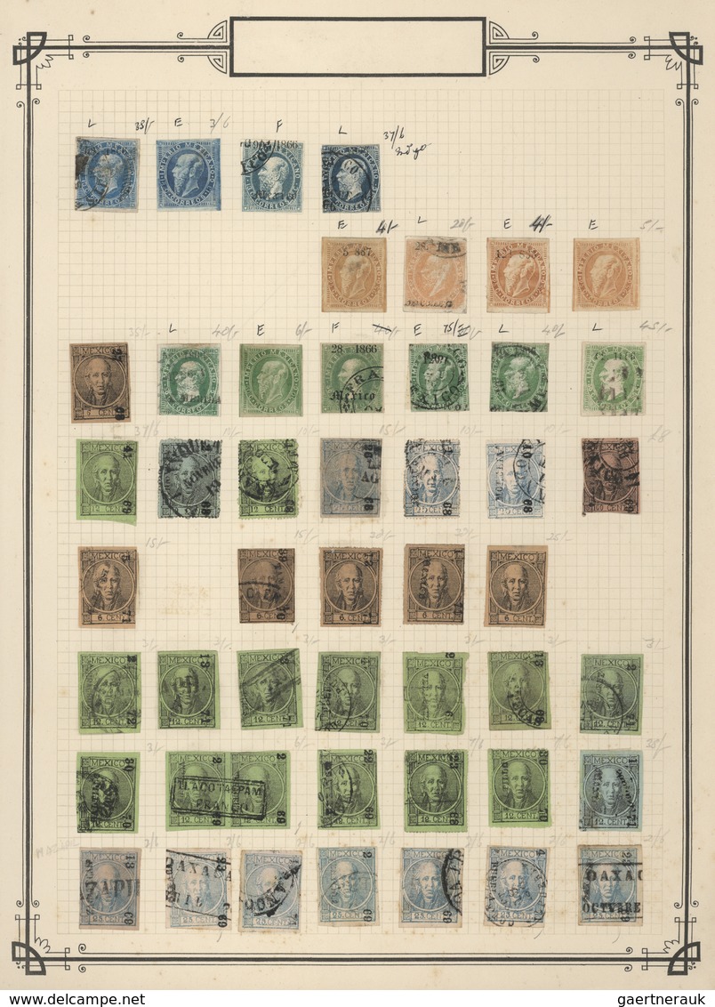 Mexiko: 1856/1872: Collection Of Classics, An Old 1960s Auction Lot, Housing A Few Hundred Stamps Mi - Mexique