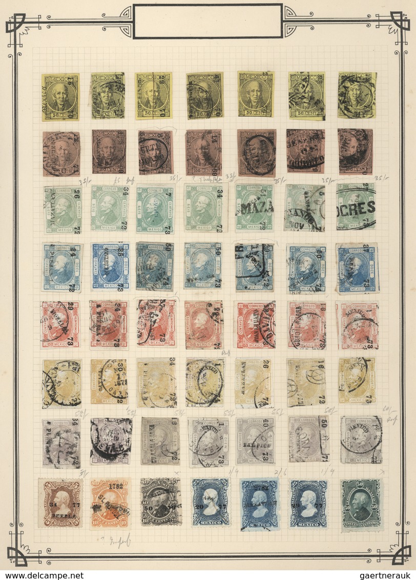 Mexiko: 1856/1872: Collection Of Classics, An Old 1960s Auction Lot, Housing A Few Hundred Stamps Mi - México