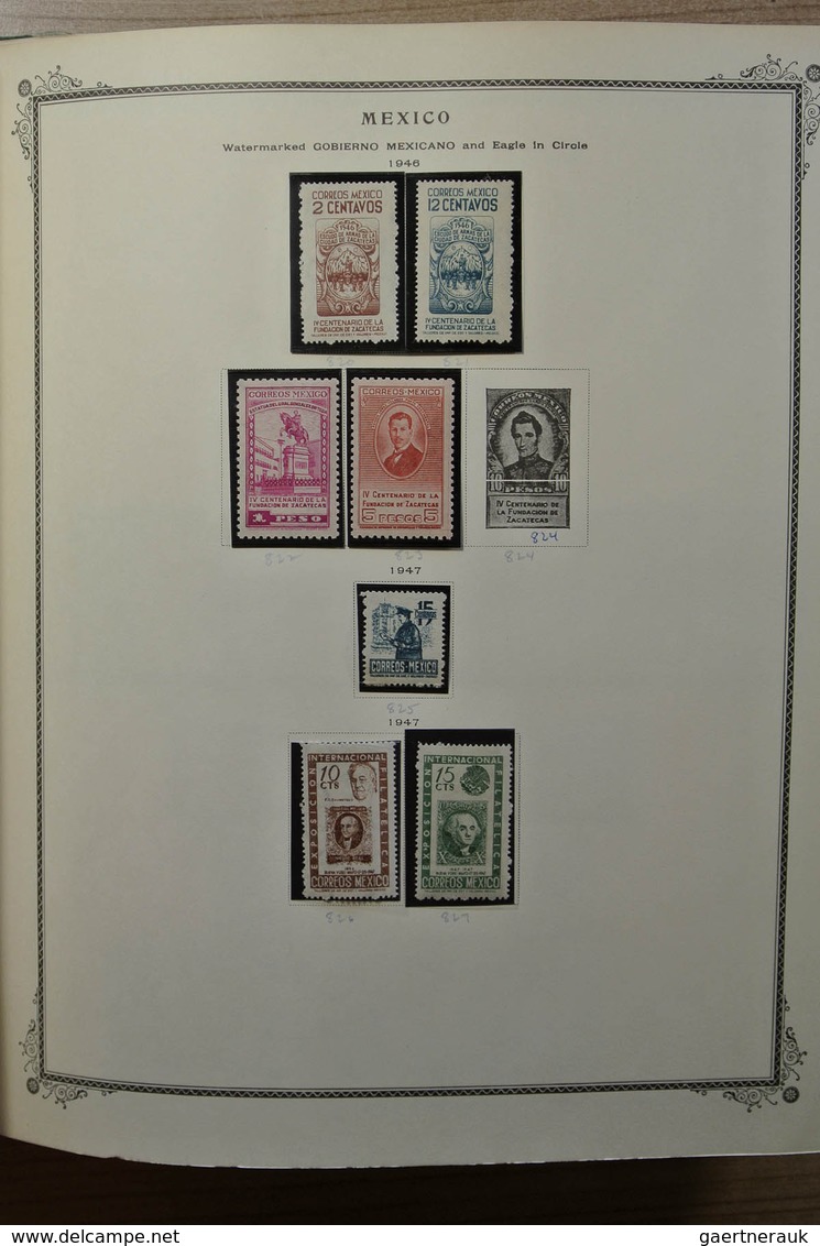 Mexiko: 1856-1984. Well filled, MNH, mint hinged and used collection Mexico 1856-1984 in Scott album