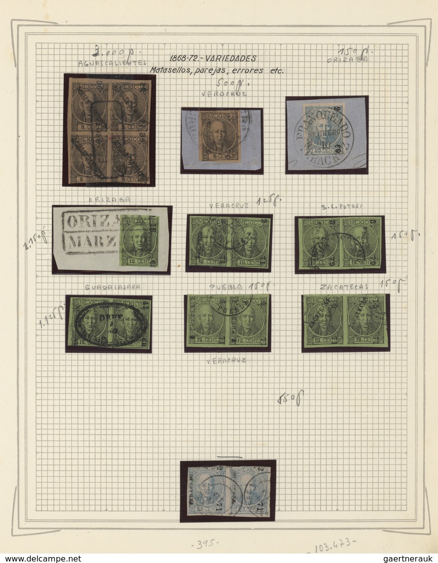 Mexiko: 1861/1893, A Superb Old-time Collection Of The Hidalgo, Eagle, Maximilan And Large Numerals - Mexique