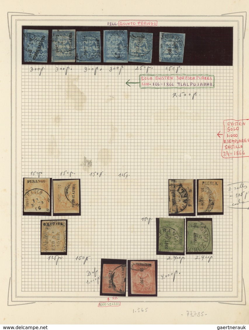 Mexiko: 1861/1893, A superb old-time collection of the Hidalgo, Eagle, Maximilan and Large Numerals