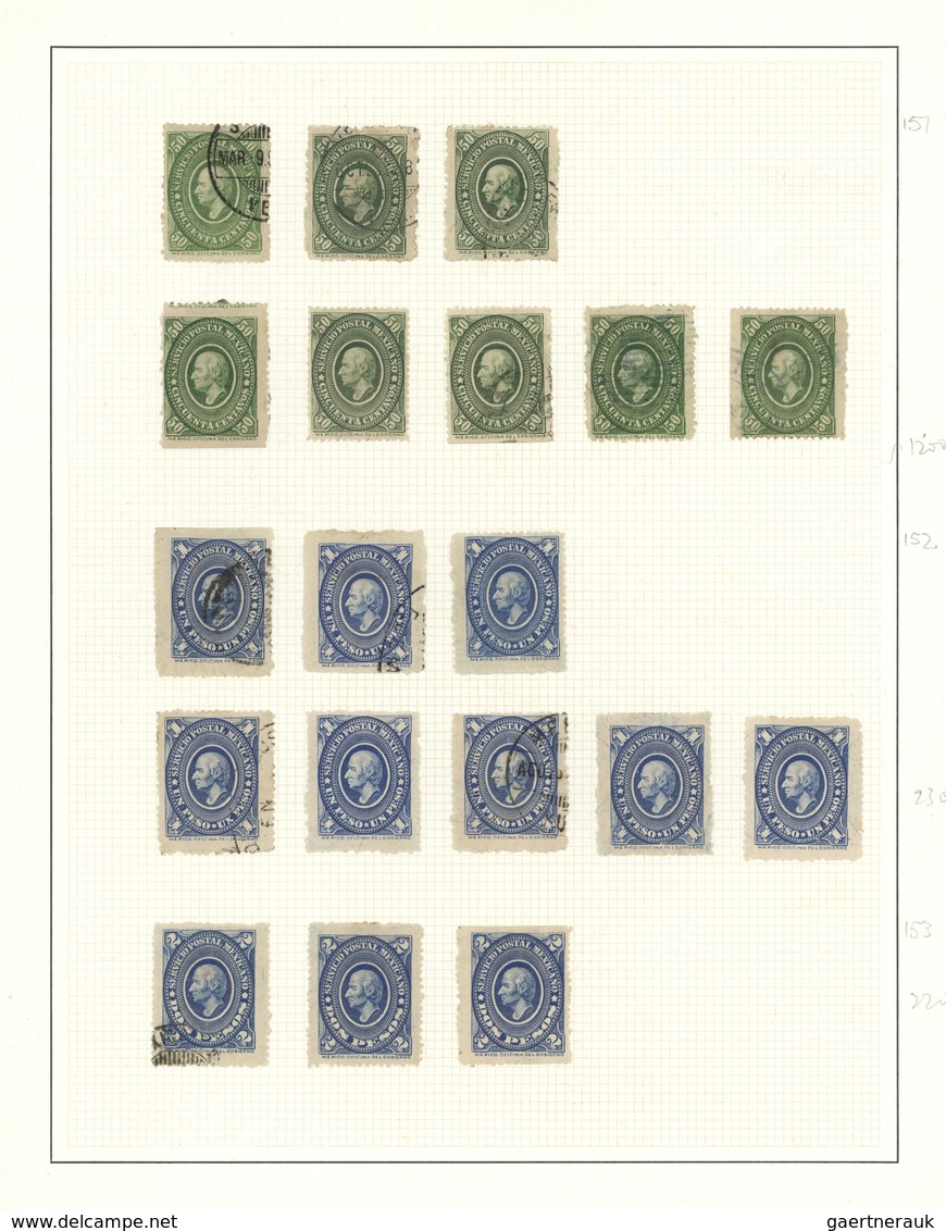 Mexiko: 1884/1894, Medaillons And Large Numerals, Comprehensive Accumulation With Wealth Of Cancels, - Mexique