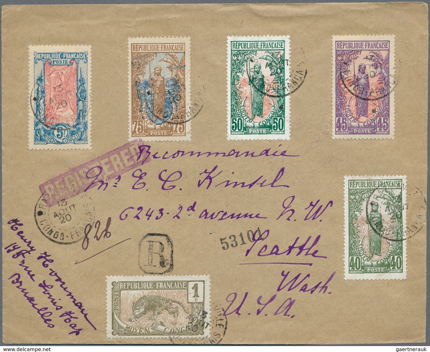 Mittelkongo: 1907/1933, Mint And Used Collection On Stockpages Incl. Apprx. 37 Covers/cards/ppc/stat - Autres & Non Classés