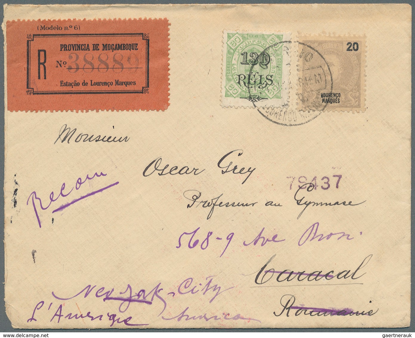 Mocambique: 1895/1917, Mocambique/Area, group of eleven better entires with many attractive franking