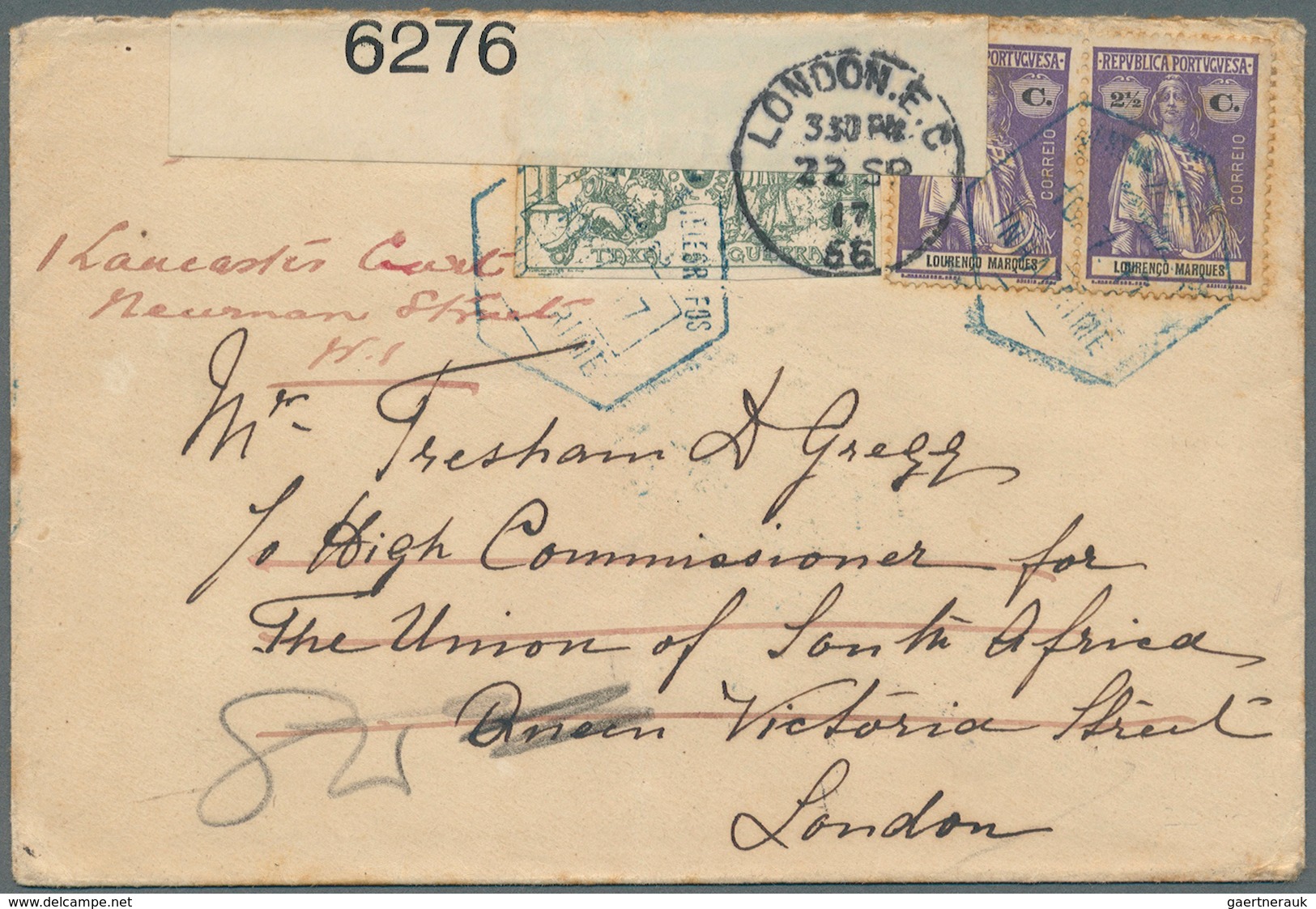 Mocambique: 1895/1917, Mocambique/Area, group of eleven better entires with many attractive franking