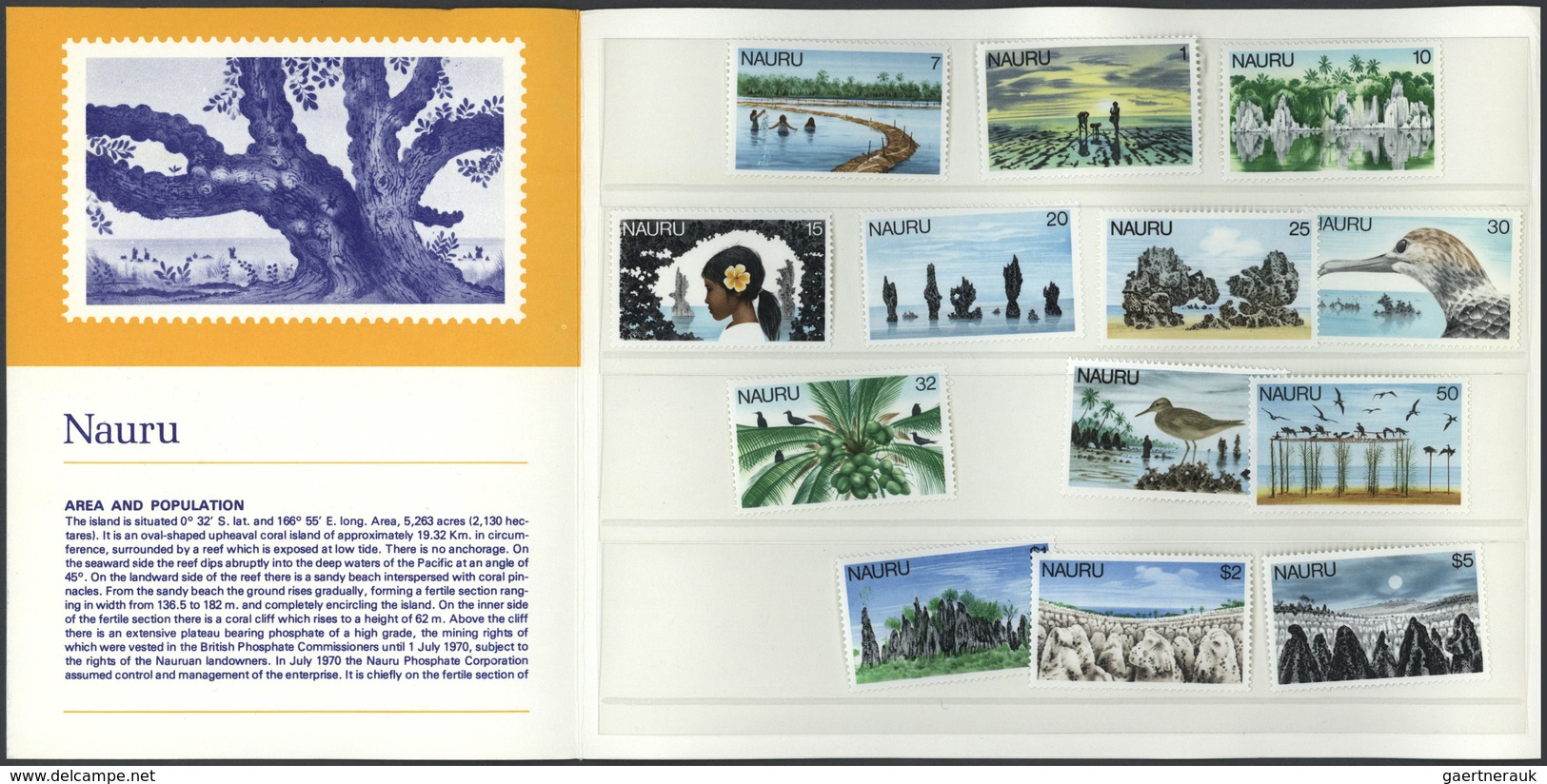 Nauru: 1978, Holding Of Presentation Folders: 37 Pieces With Definitives And 124 Pieces With Commemo - Nauru