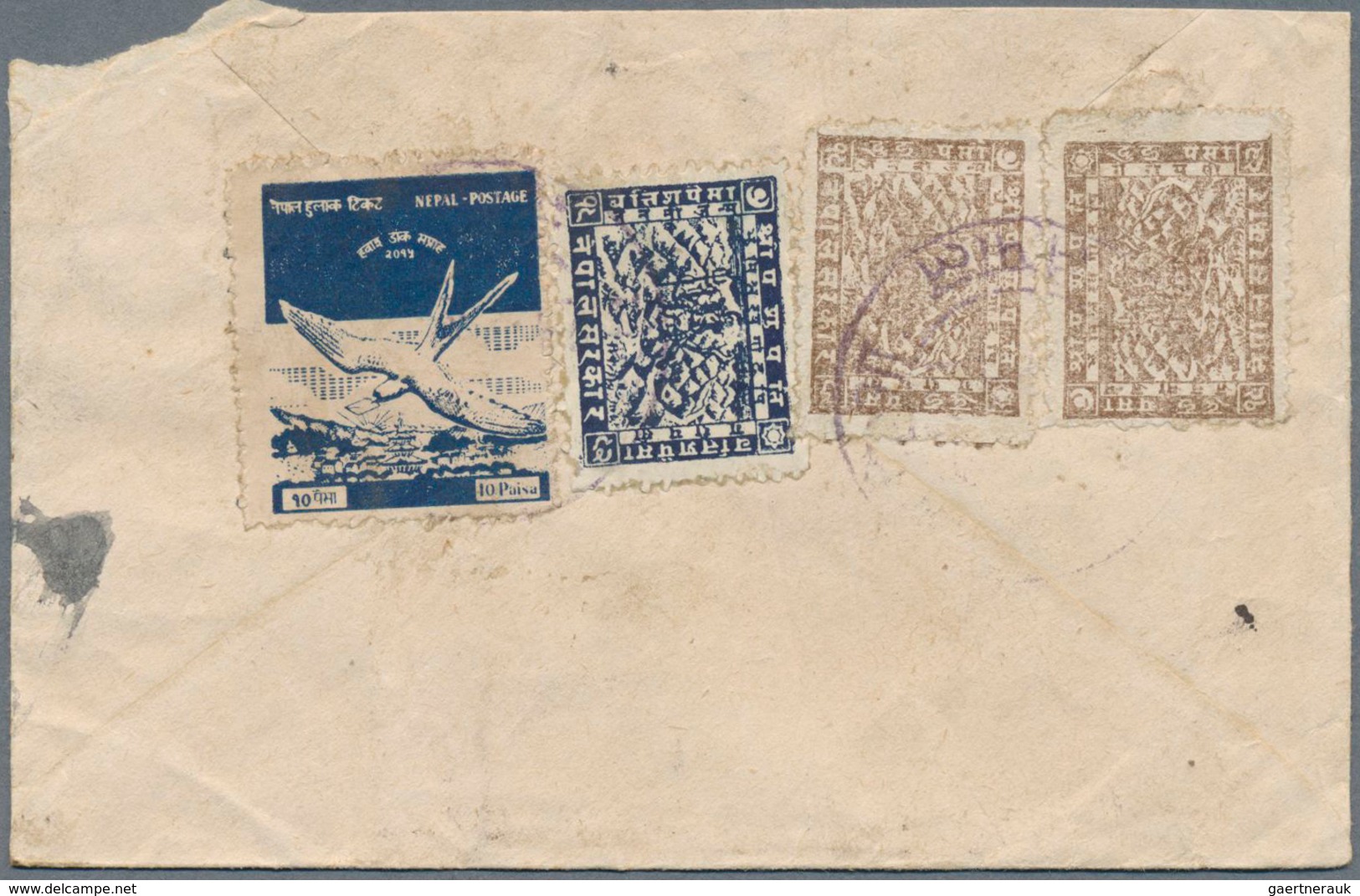 Nepal: 1887-1950's: Collection Of About 100 Covers Franked By Stamps Of 1907-41 Pashupati Issues, Se - Nepal