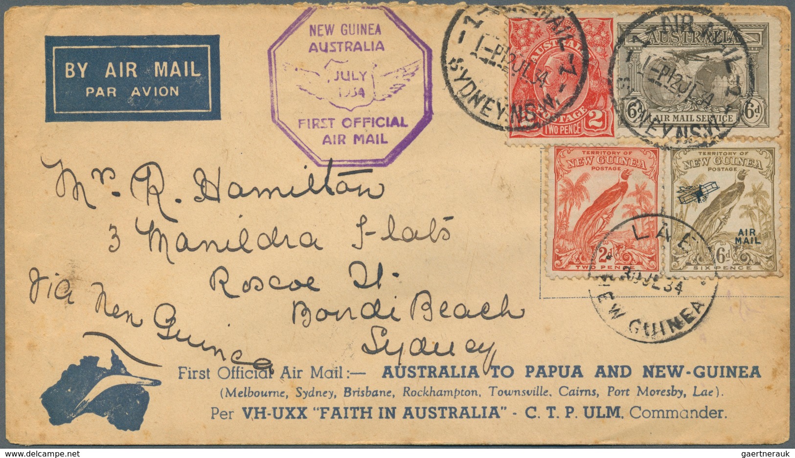 Neuguinea: 1934/1953, New Guinea/Papua/Australia/NZ, Lot Of Twelve Covers/used Stationeries Incl. Re - Papouasie-Nouvelle-Guinée