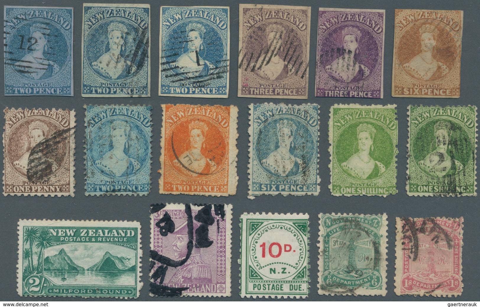 Neuseeland: 1857/1925 (ca.), Duplicates On Stockcards Etc. With Many Better Stamps Incl. A Nice Sect - Autres & Non Classés