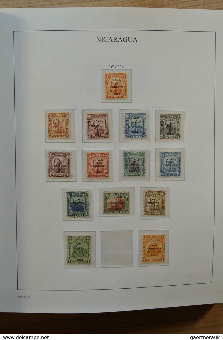 Neuseeland: 1862-1978. Nicely filled, MNH, mint hinged and used collection Nicaragua 1862-1978 on se