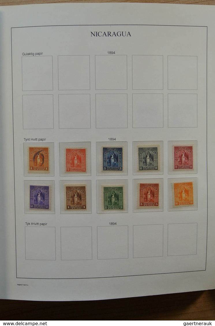 Neuseeland: 1862-1978. Nicely filled, MNH, mint hinged and used collection Nicaragua 1862-1978 on se