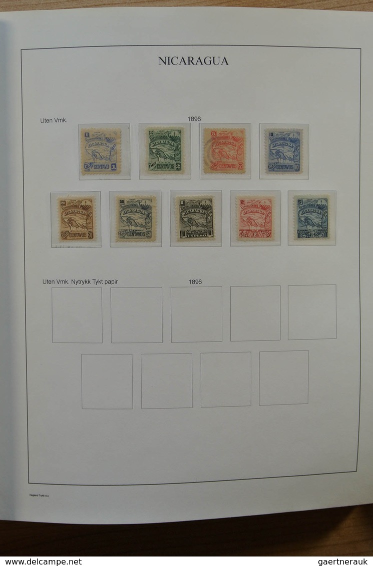 Neuseeland: 1862-1978. Nicely filled, MNH, mint hinged and used collection Nicaragua 1862-1978 on se