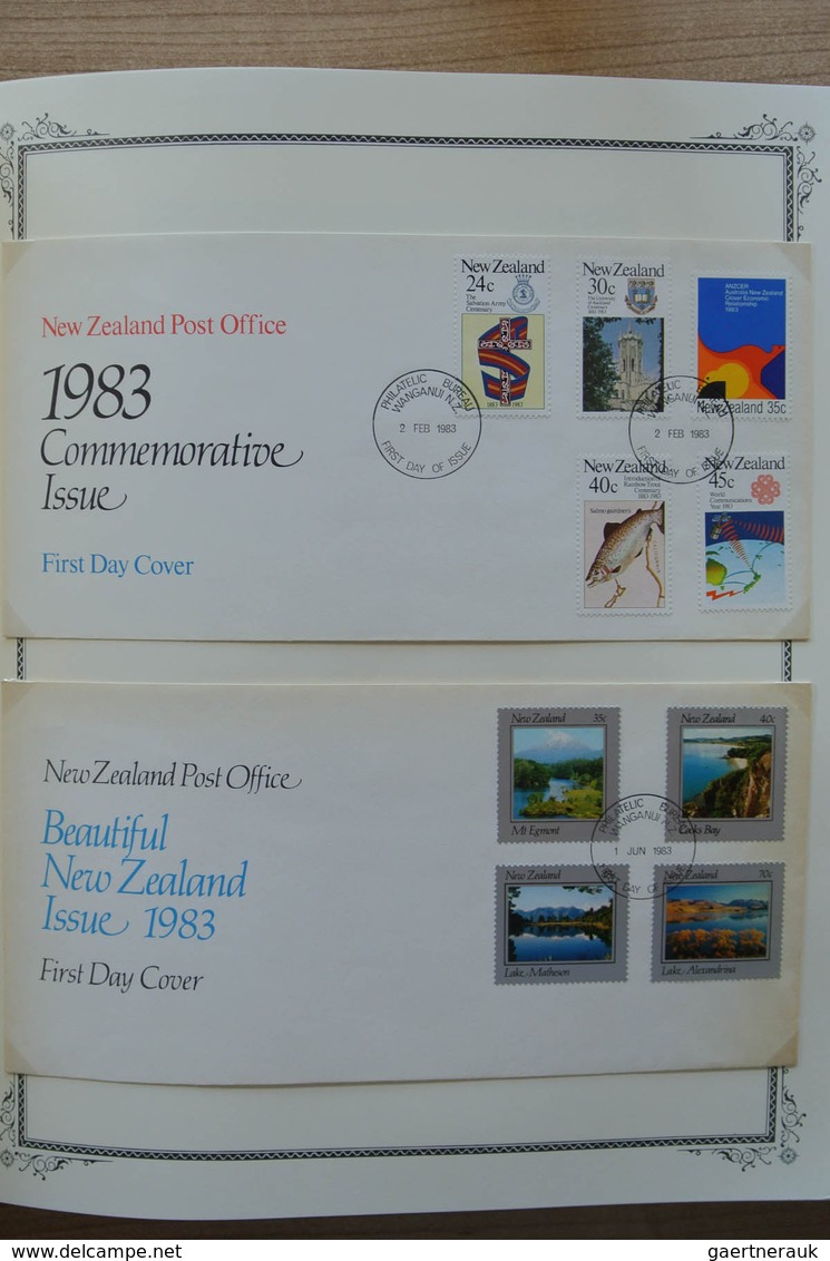 Neuseeland: 1874-2002. Well filled, mostly MNH and mint hinged collection New Zealand 1874-2002 in 2