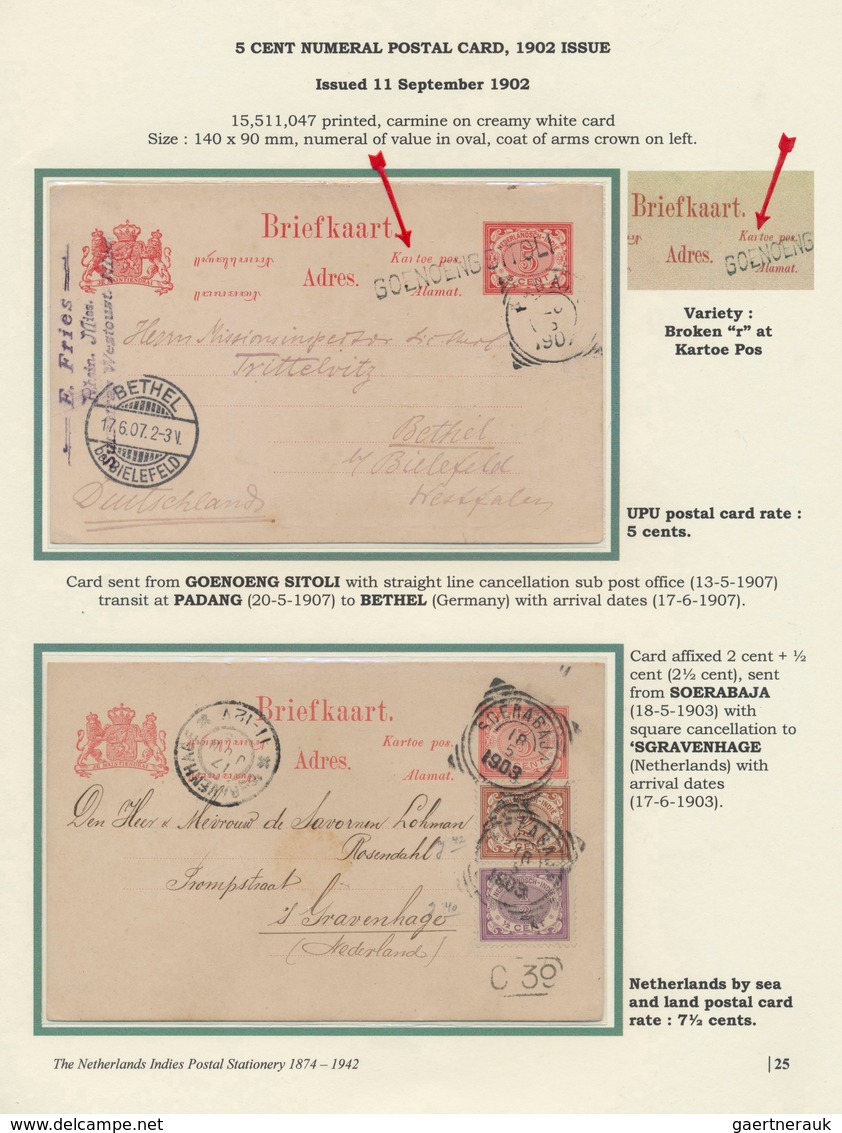 Niederländisch-Indien: 1874/1942. Charming Exhibit THE NETHERLANDS INDIES POSTAL STATIONERY Stored O - India Holandeses